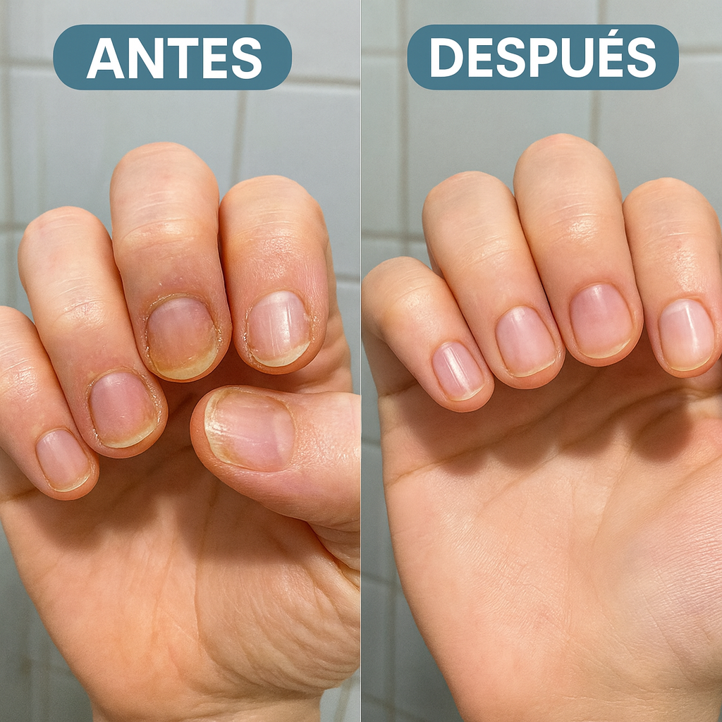 Óleo Natural MycoStop™ – Unhas prontas para praia e piscina: elimina fungos desde a raiz e apaga o amarelo (Com remédios naturais + Envio GRÁTIS)