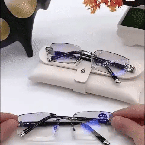 Gafas Blu Progresivas Inteligentes™ – Visão de perto, intermédia e ao longe numa única gafa (Não necessita de graduação, inclui estojo em couro e TESTE GARANTIDO de 30 DIAS)