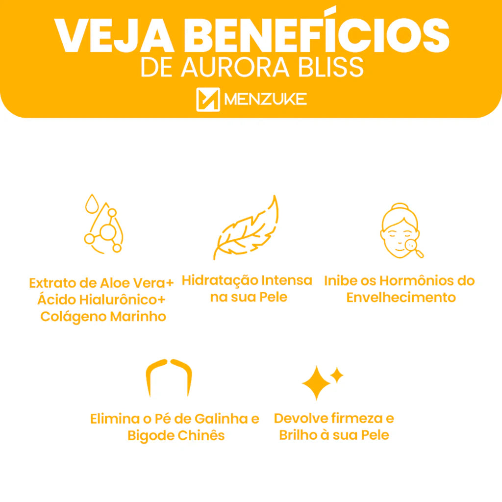 Base Aurora Bliss® | Sinta-se 7 anos mais jovem disfarçando as imperfeições da idade. (Hoje Gráis Esponja Profissional).