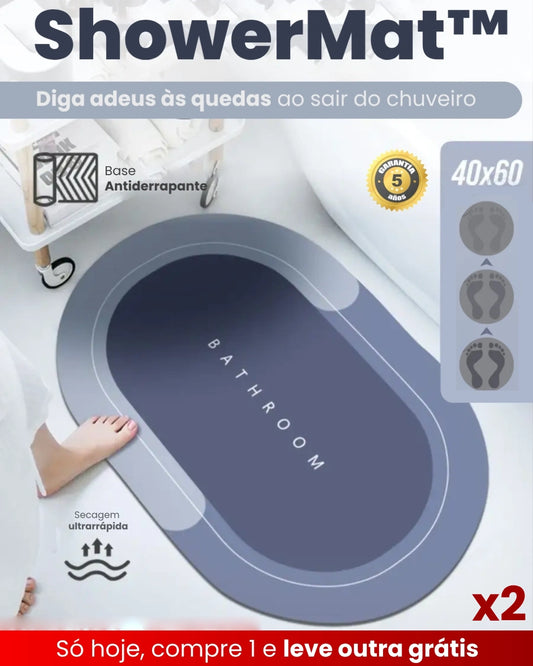 1 + 1 GRÁTIS | ShowerMat™ - Dia adeus às quedas ao sair do chuveiro