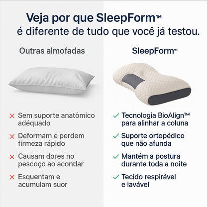 SLEEPFORM™ - Eliminarás a dor no pescoço para voltar a dormir como um bebê (Resultados desde a primeira noite) +HOJE REGALO Almofada Viagem