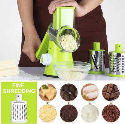 CORTEMIX™ - Corta batatas, queijo e legumes em tempo recorde. Inclui 3 cabeçotes. (+ Frete GRÁTIS).