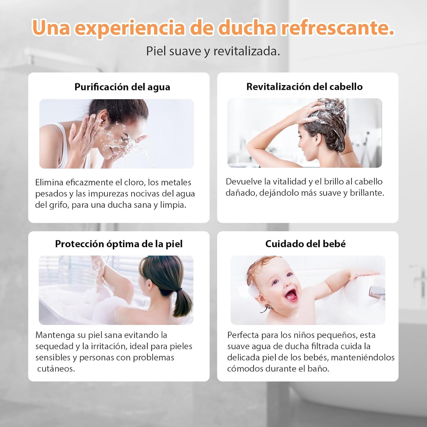1 + 1 GRÁTIS | HYDROLUXE ORIGINAL™ - Elimina o cloro e o calcário do seu duche. E aumenta a pressão poupando água em cada utilização. Inclui 2 filtros extra. (+Envio GRÁTIS)