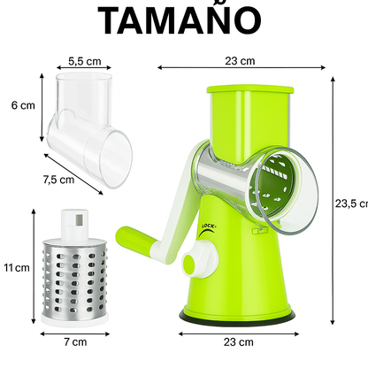 CORTEMIX™ - Corta batatas, queijo e legumes em tempo recorde. Inclui 3 cabeçotes. (+ Frete GRÁTIS).