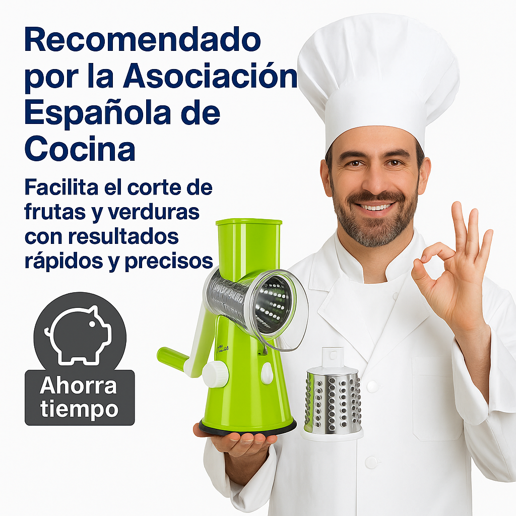 CORTEMIX™ - Corta batatas, queijo e legumes em tempo recorde. Inclui 3 cabeçotes. (+ Frete GRÁTIS).