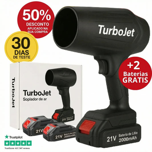 TurboJet™ - Limpe o jardim em questão de minutos, sem ter de varrer nem se baixar. Hoje inclui 2 baterias. (+Envio GRÁTIS).