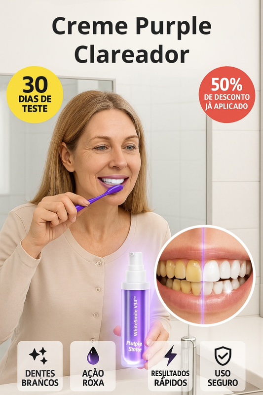 WhiteSmile V34™ – Sorriso branco e radiante no instante, sem amarelo nem dor (+Aprovado por dentistas +Tecnologia de correção de cor + ENVIO GRÁTIS)